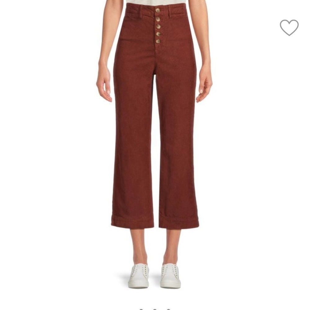 MARINE LAYER BRIDGET CORDUROY CROP SIZE 6